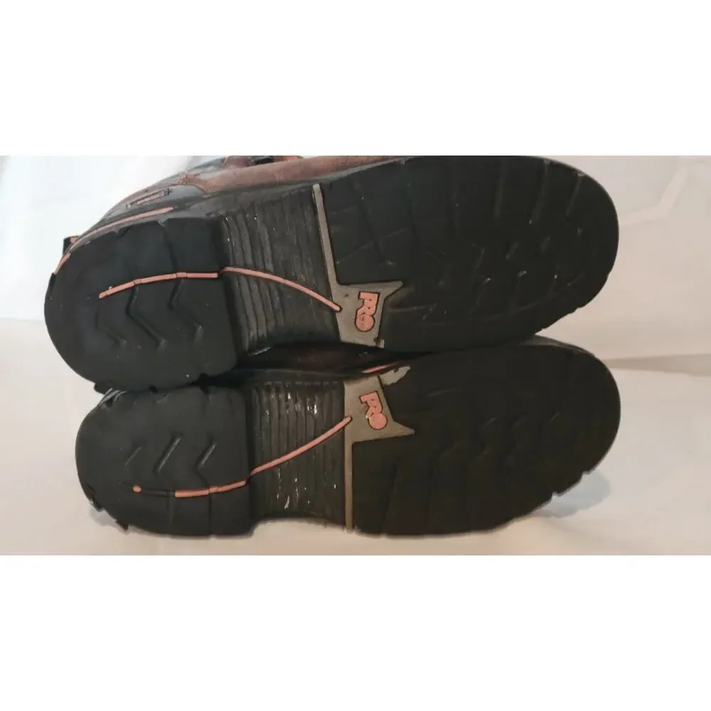 Timberland PRO Work Boots Men's Size 11 Brown Steel Toe Leather Distressed
